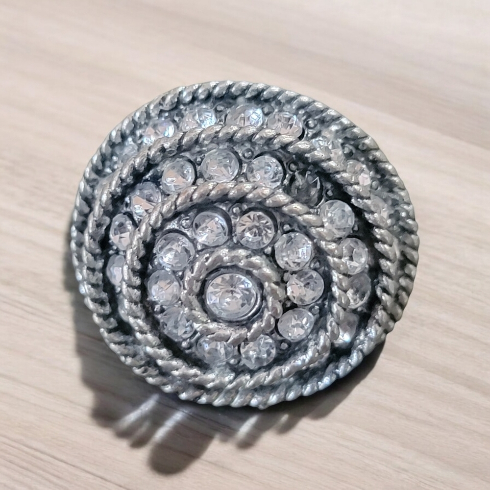 Silver Rhinestone Ring - image 1